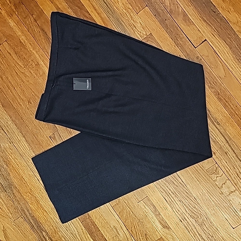 Tahari Pants Black/Grey Haze Size 12 Terry Pants